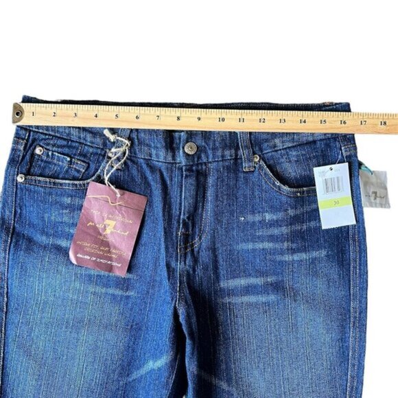 7 For All Mankind ''A'' Pocket wide and flare leg Casual Blue Denim Jean…Size 30 - Picture 6 of 12